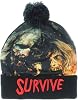 AMC The Walking Dead Sublimated Survive Text Cuff Pom Beanie Black