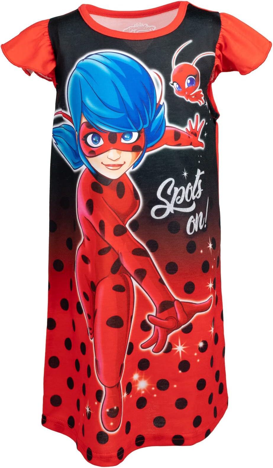 Ladybug Girls Nightgown Pajamas Toddler to Big Kid