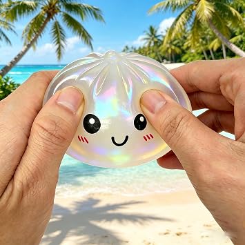 Giant Dumpling Squishys - Colorful Dumpling Stress Fidget, Squishys Dumplings Toy Giant Mystery, Cute Soft Glitter Calming For Relaxation Home Office (D)