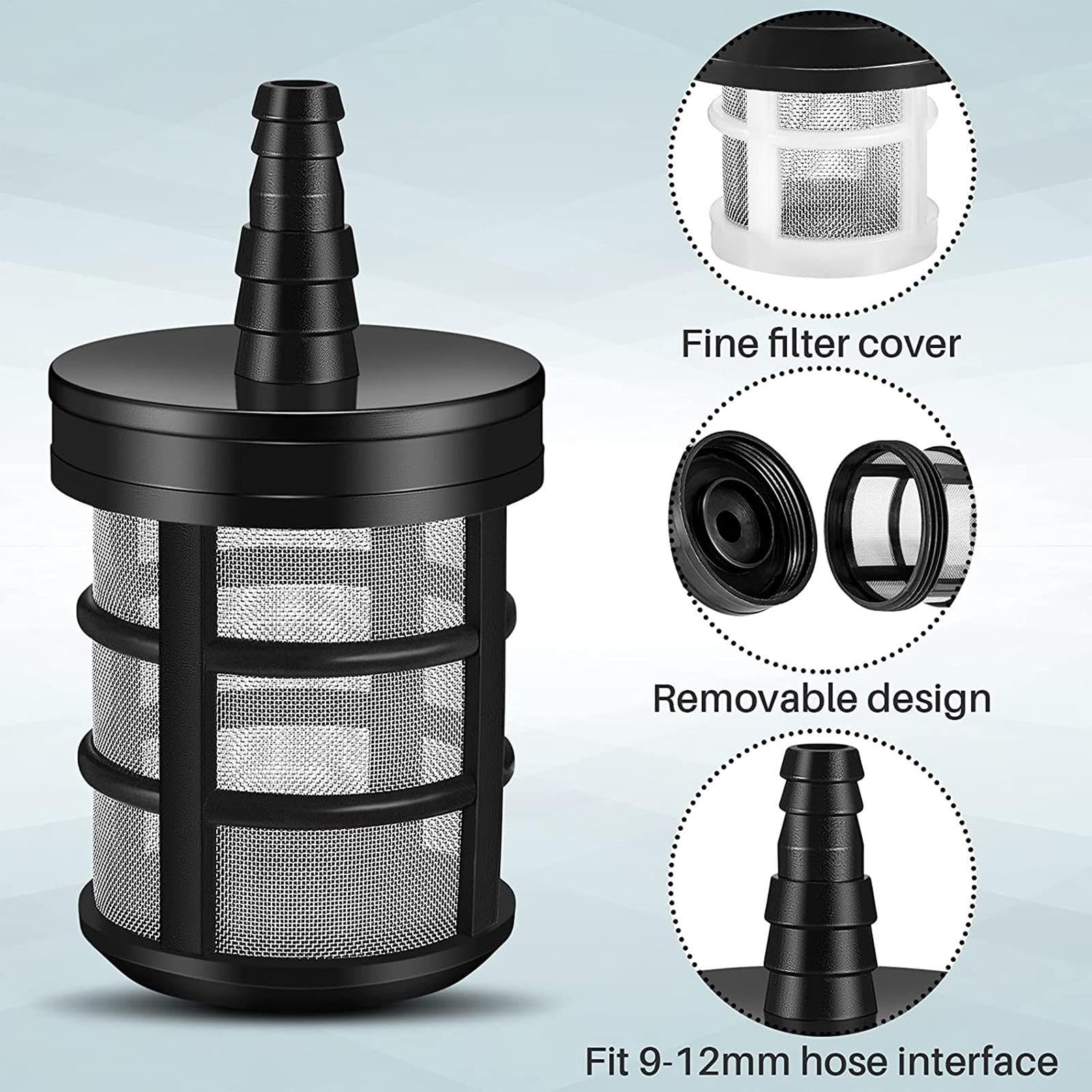 Filtre à sédiments pour Tuyau d'arrosage – Crépine de Tuyau, Filtre pour Pompe, Filtre de Conduite d'eau Domestique – Pompe à Eau, Filtre de Pompe à Eau, pulvérisateur, Lave-Auto, Filtre de Pompe de