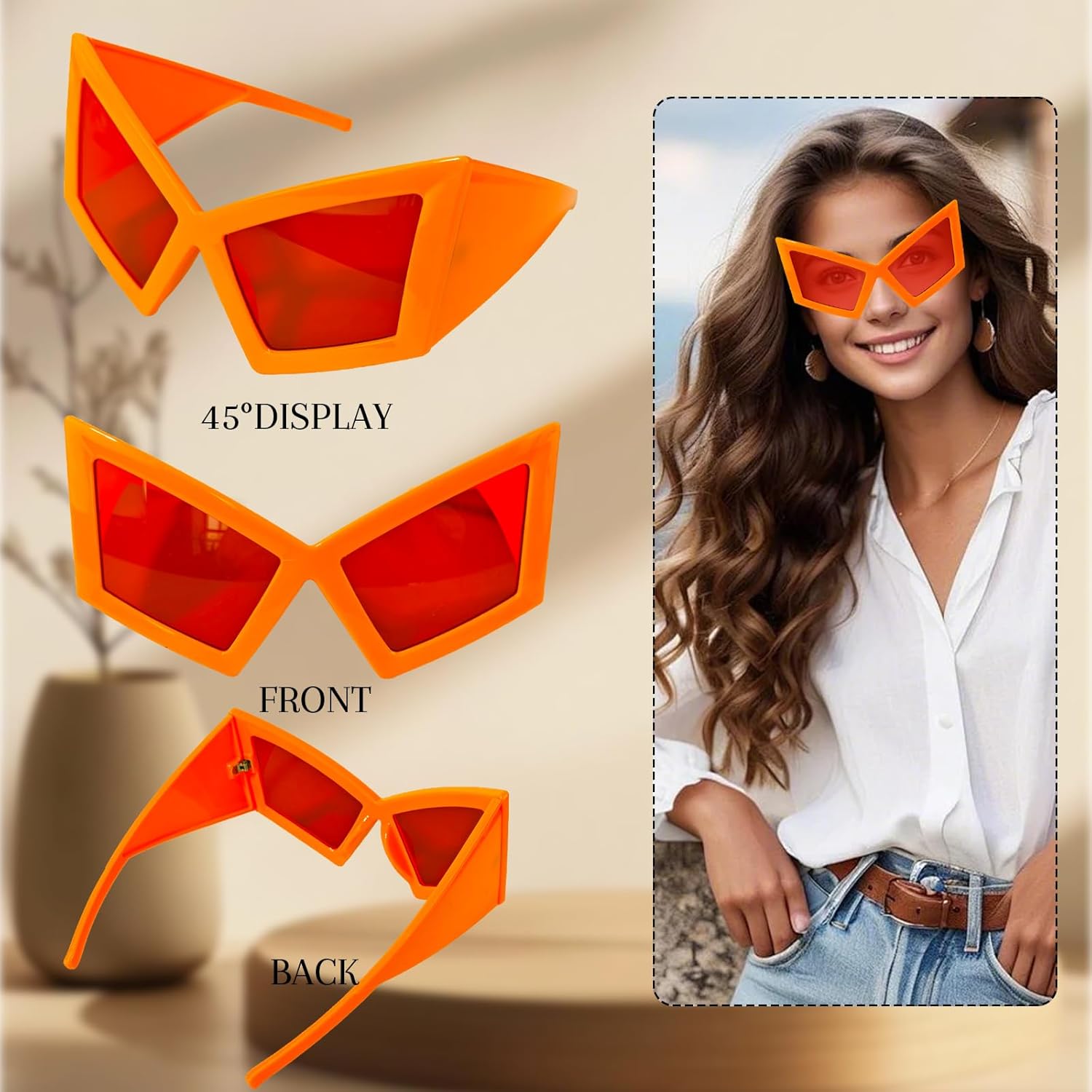 Funny Oversized Party Glasses Sunglasses Max Width 5.9", Hilarious Costume Accessories for Birthdays, Dance Parties - Image 4