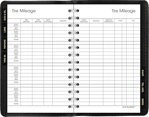 Miniatura 9 de AT-A-GLANCE, bitácora de millaje de auto, 3.75 x 6.12 pulgadas, color negro (AAG8013505)