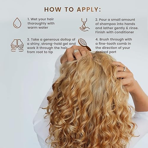 Vista 12 de MGA Gel vegano para peinar el cabello, fórmula orgánica de rescate del cuero cabelludo para un estilo de cabello flexible y natural, productos