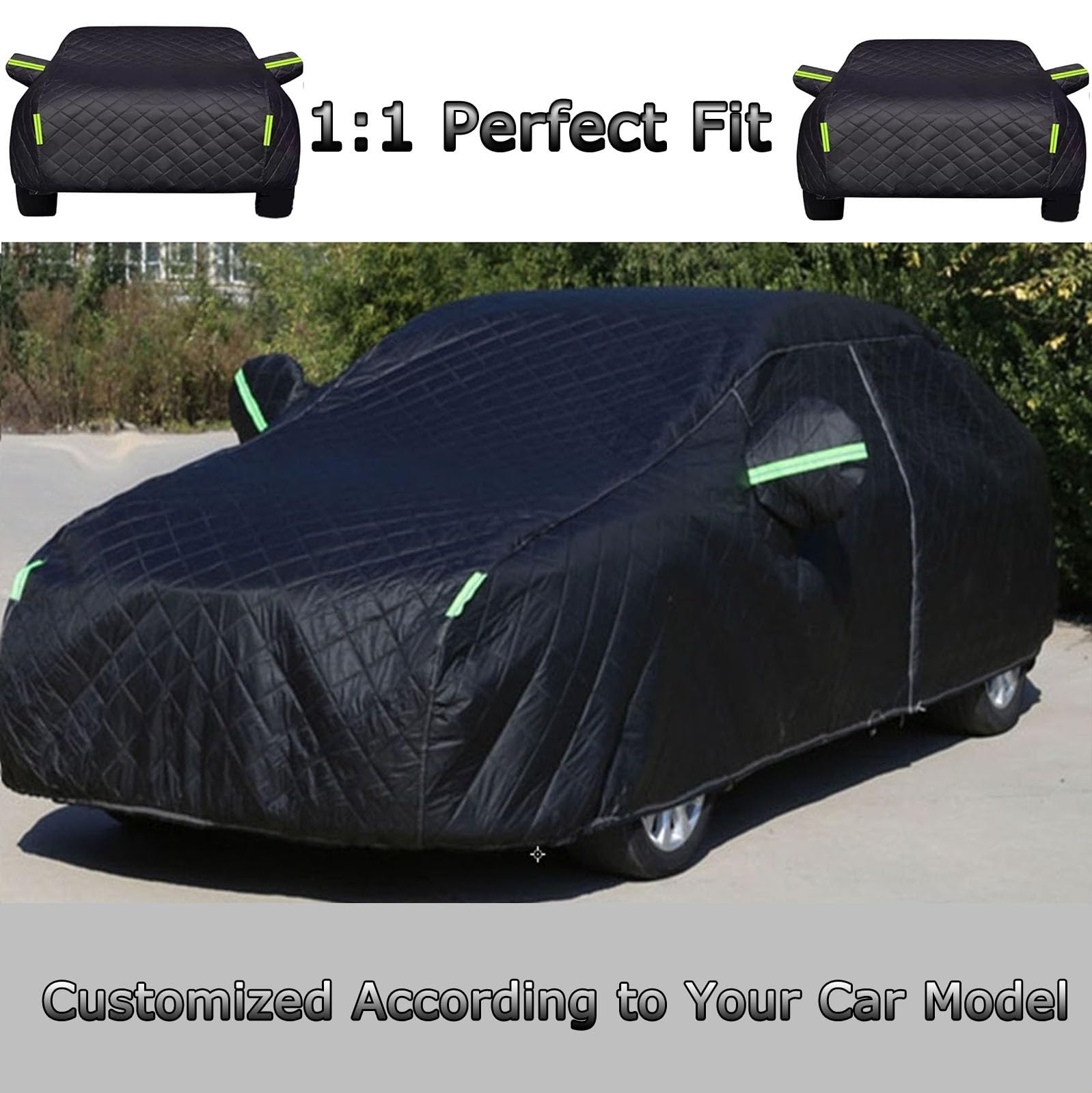 Funda Coche Antigranizo para Toyot Rav4,Funda Coche Granizo contra Polvo contra Granizo Impermeable Y Sol Invierno Protector Exteriores Y Coches Cubierta