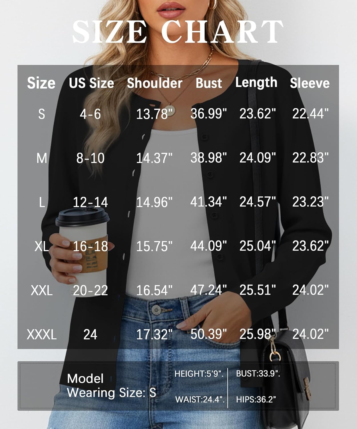 NILOUFO Women's Cardigan Sweaters Button Down Long Sleeve Soft Lightweight Knit Business Casual Work Dressy Cardigan - Image 6