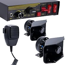 400W 12V Emergency Police Siren, 180 Loud Speaker Horn