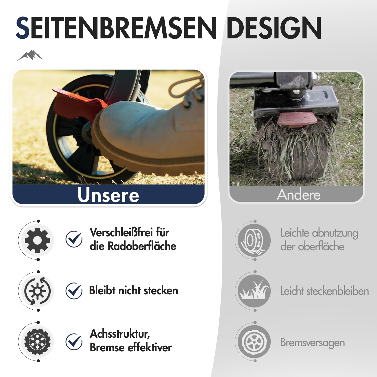 Portal Bollerwagen faltbar XXXL 400L 160kg belastbar Groß Handwagen mit Getränkehalter Seitentasche Transportwagen Leiterwagen klappbar Strandwagen Faltwagen für Garten Camping Festival Blau