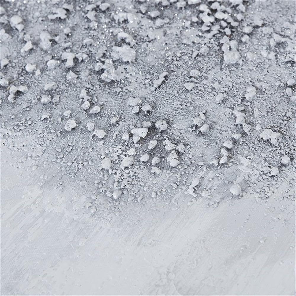 Pemberly Row 3-Piece Hand-Painted MDF Canvas Art Set, Ombre Design, Gray and Black Finish, Glitter Accents, Natural Rock and Stone Details, Modern Wall Décor for Living Room or Entryway, 15 x 35