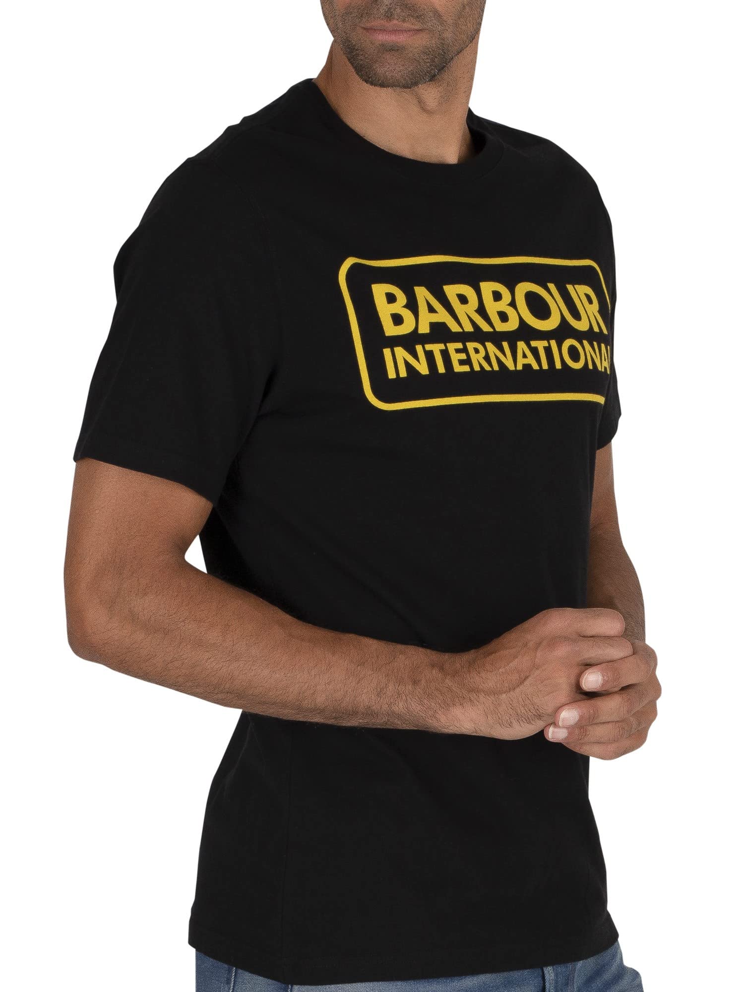 Barbour International - Camiseta para hombre (talla L), color negro