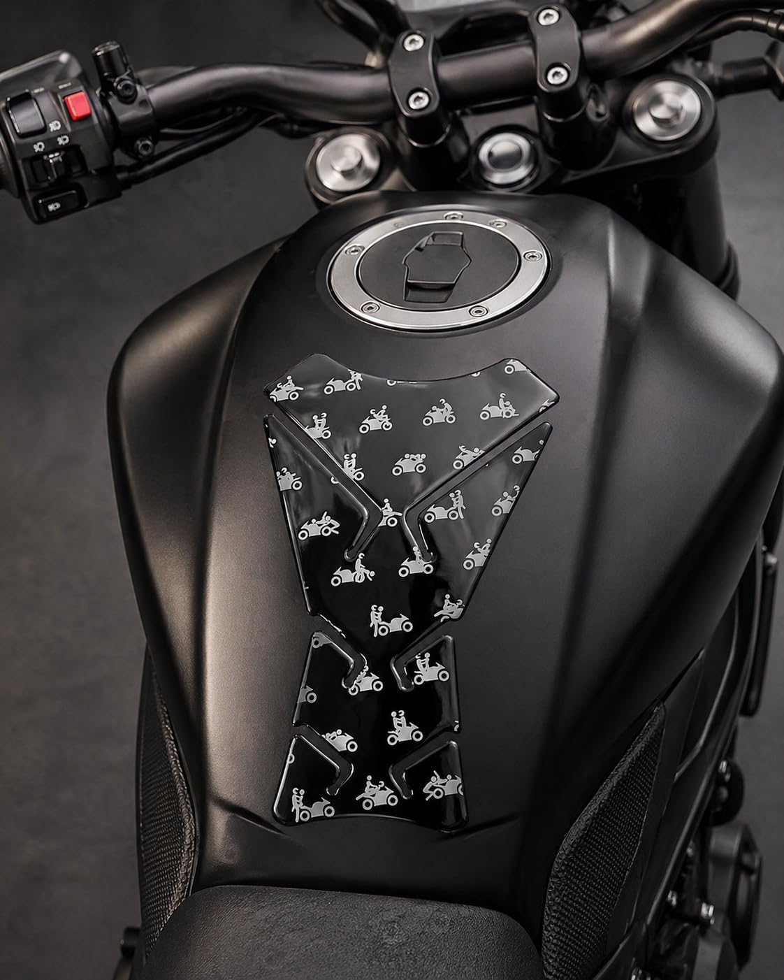 Motorcycle Tank Pad Protector, Universal Gas Tank Scratch Protection Sticker for Sport Bikes, Made in USA, Premium Polyurethane.