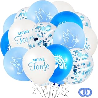 KOBOKO 24 globos para bautizo, color azul