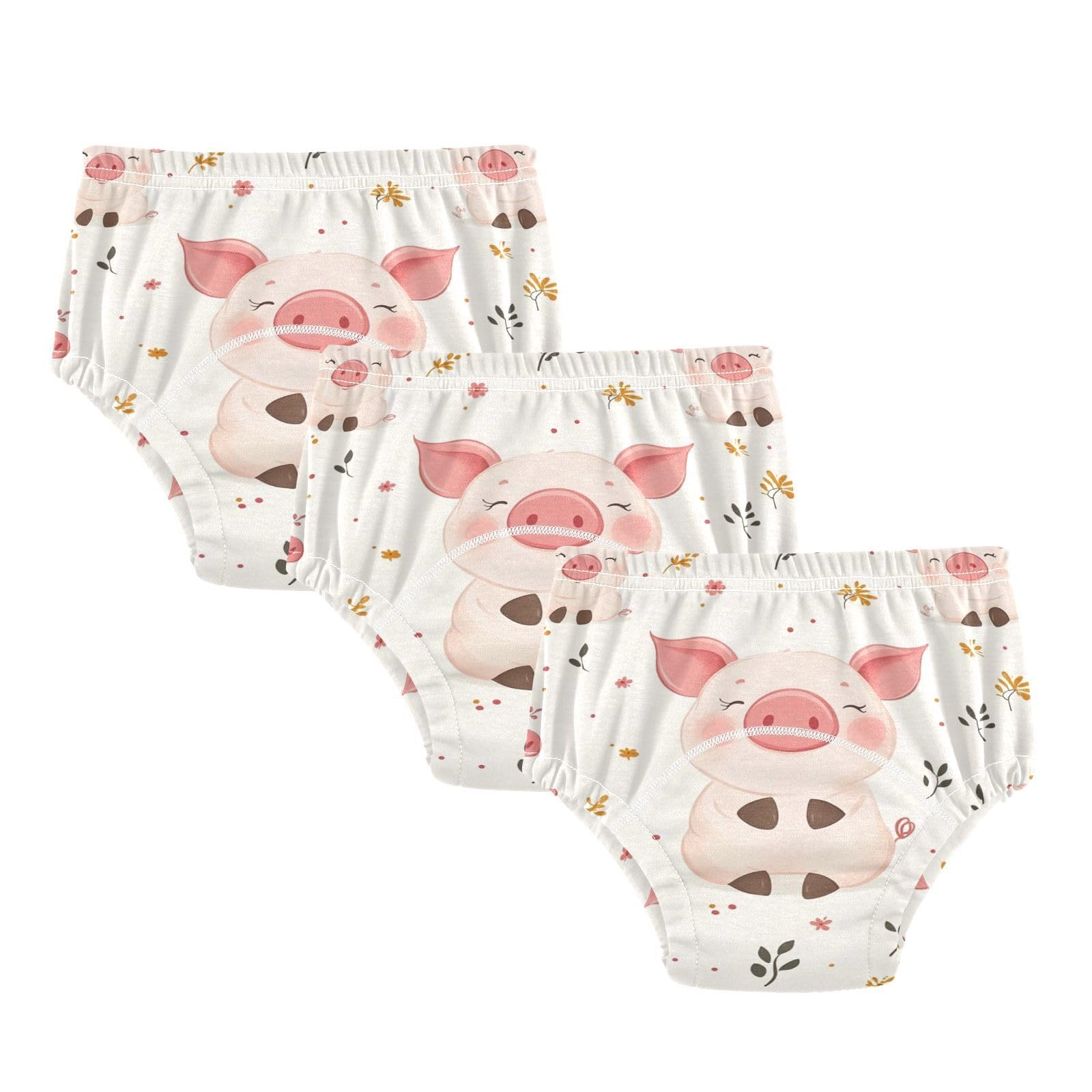 Coikll Cute Pig (4) Toddler Training Underwear Waterproof Baby Pee Pants -3T