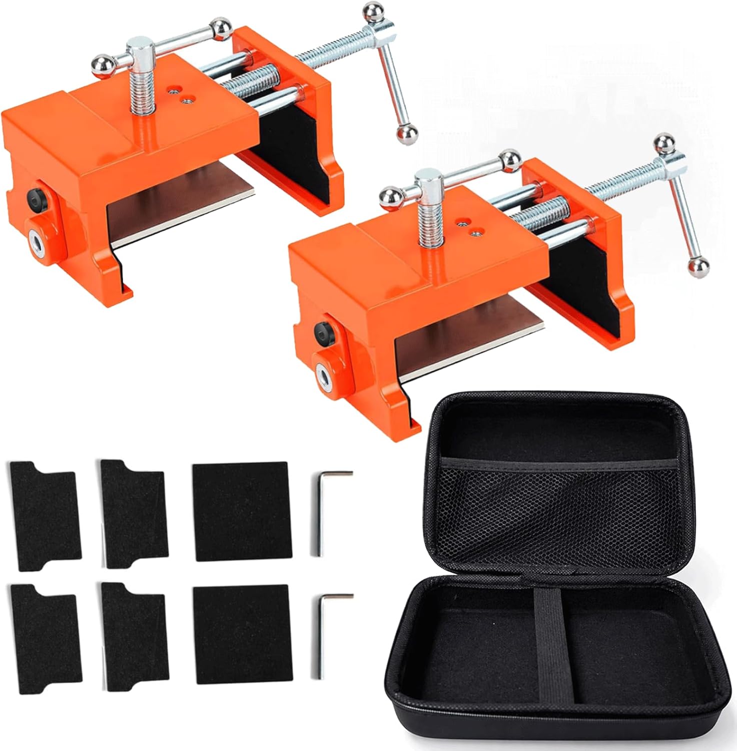 Cabinet Alignment Clamps 2 Pack - Professional Face Frame Tool for Woodworking & DIY Projects, Anodized Aluminum Alloy