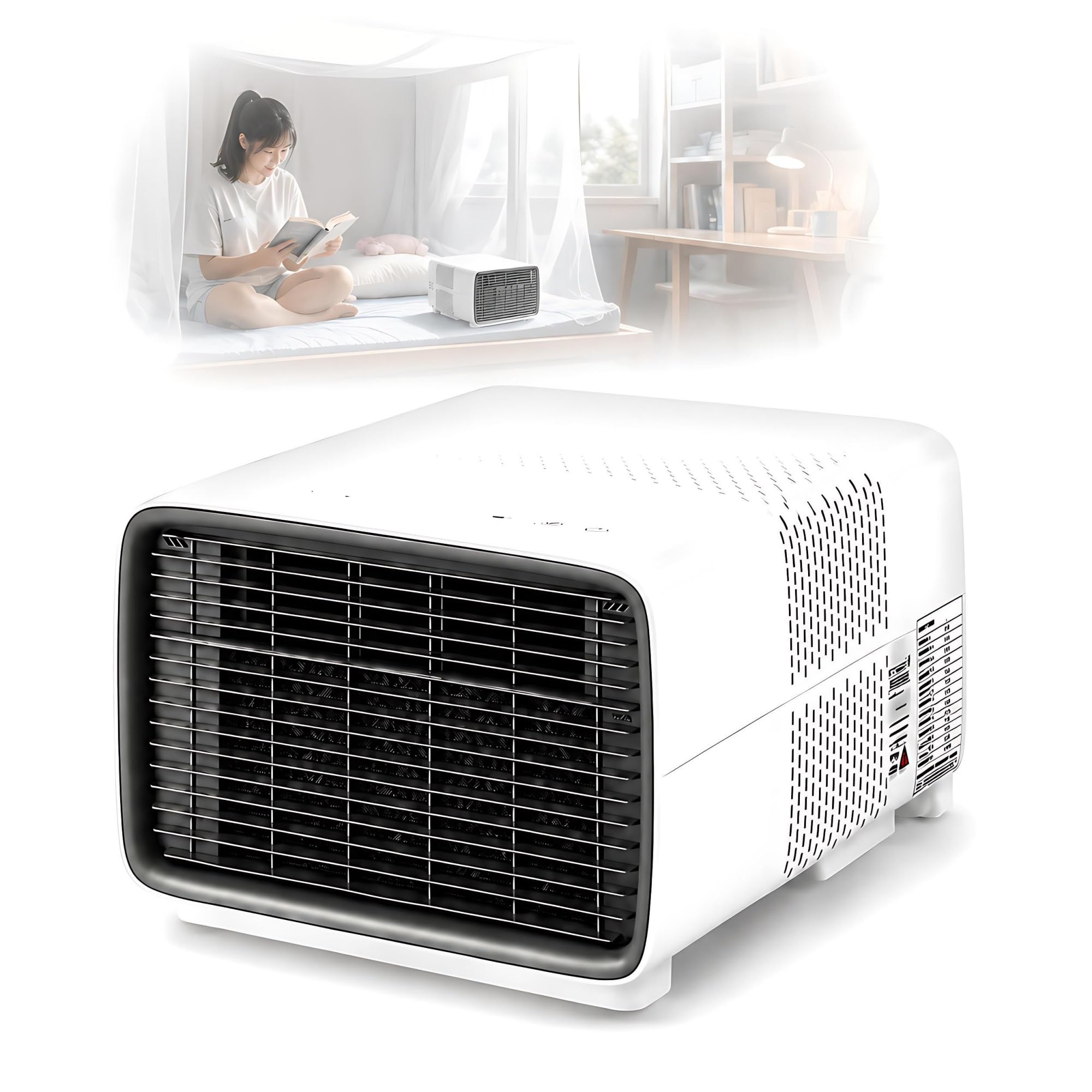 Qitujour One Color Quiet Portable Air Conditioner & Mini Ac - 2700 Btu Real Compressor With 45Db Sleep Mode, 280W Low Power 3-I-N-1 Ready To Use Cooler For Rv, Van Life, College Dorm & Camping Tents