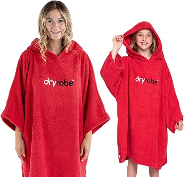 Dryrobe Kids Organic Cotton Towel Robe Hooded Surf Poncho Changing Robe