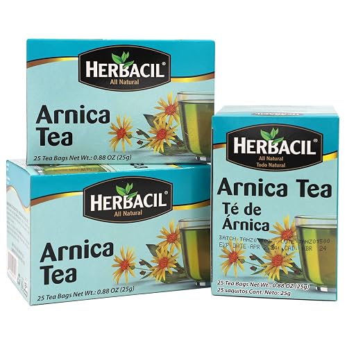 Herbacil Arnica Herbal Tea, Herbal Blend, Caffeine-Free, All Natural, 3-pack