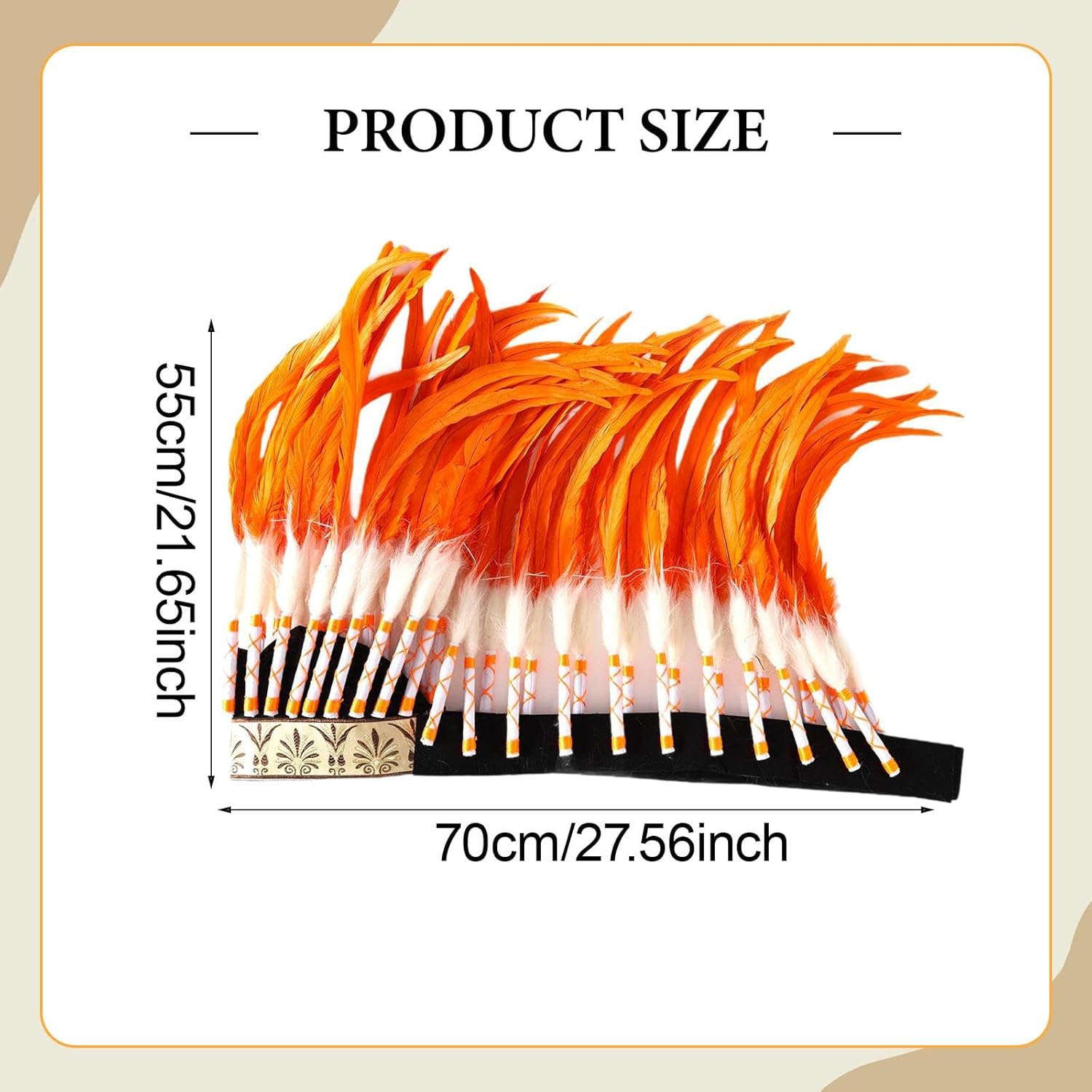 Indian Feather Headdress Headpiece Headwear for Show Performance Props