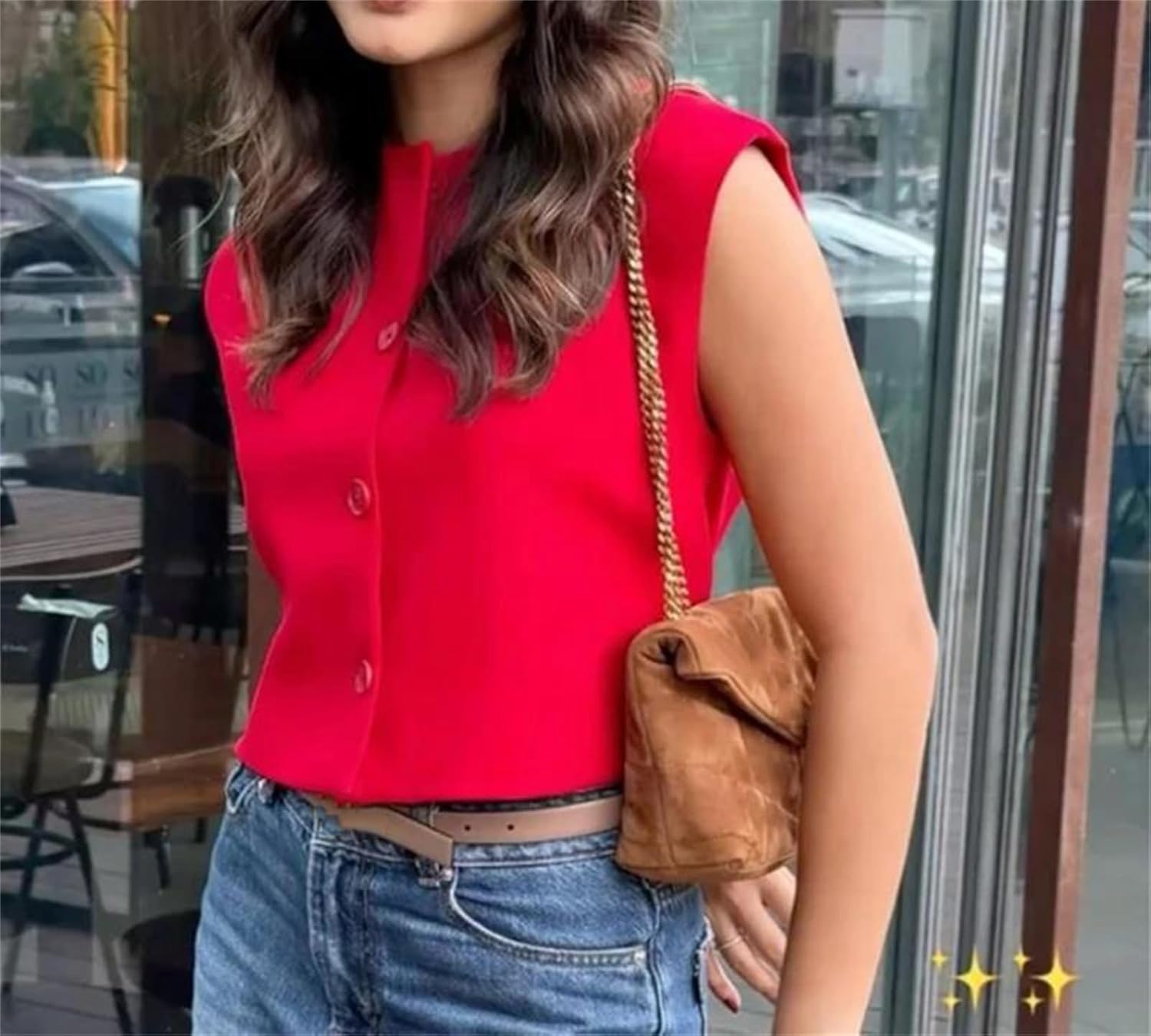 Women’S Solid Vests Top Summer Sleeveless Waistcoat Cropped Vest Jacket Office Look Button Suit Button Down Blazer Vests