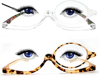 Sehnsucht Makeup Glasses Flip Up Magnifying Cosmetic Readers Eye Makeup Reading Eyeglasses for Women