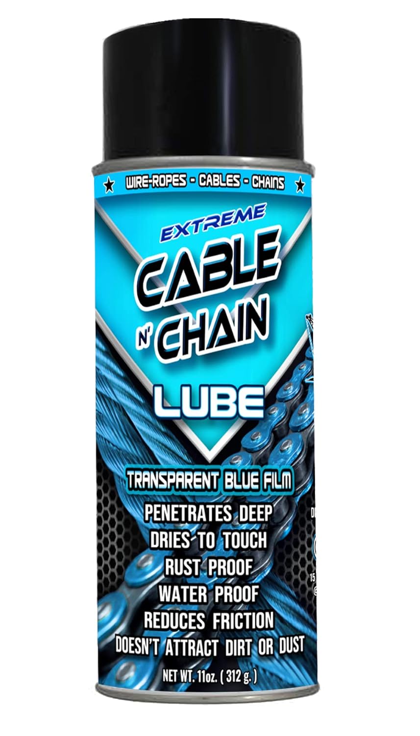 Extreme Cable & Chain Lubricant, CASE of 12 CANS - Long Lasting Wire-Rope, Cable and Chain Lube