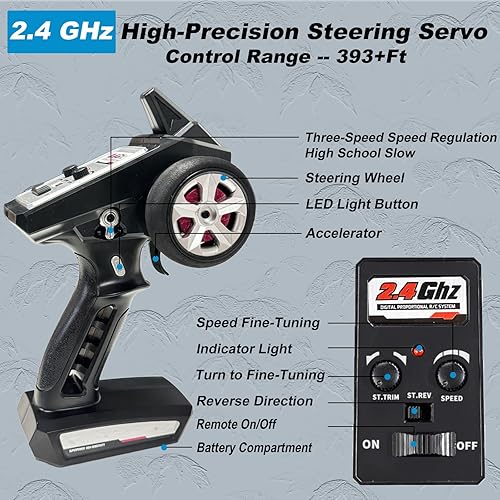 Miniatura 5 de Coche RC sin escobillas a escala 116, camión monstruo todoterreno de alta velocidad de 50+ MPH para adultos y adolescentes mayores de 14 años, 2.4