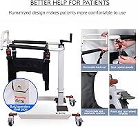 Vista 4 de Silla elevadora de paciente, silla de ruedas elevadora para el hogar, silla portátil de transferencia para ancianos, altura ajustable con dos
