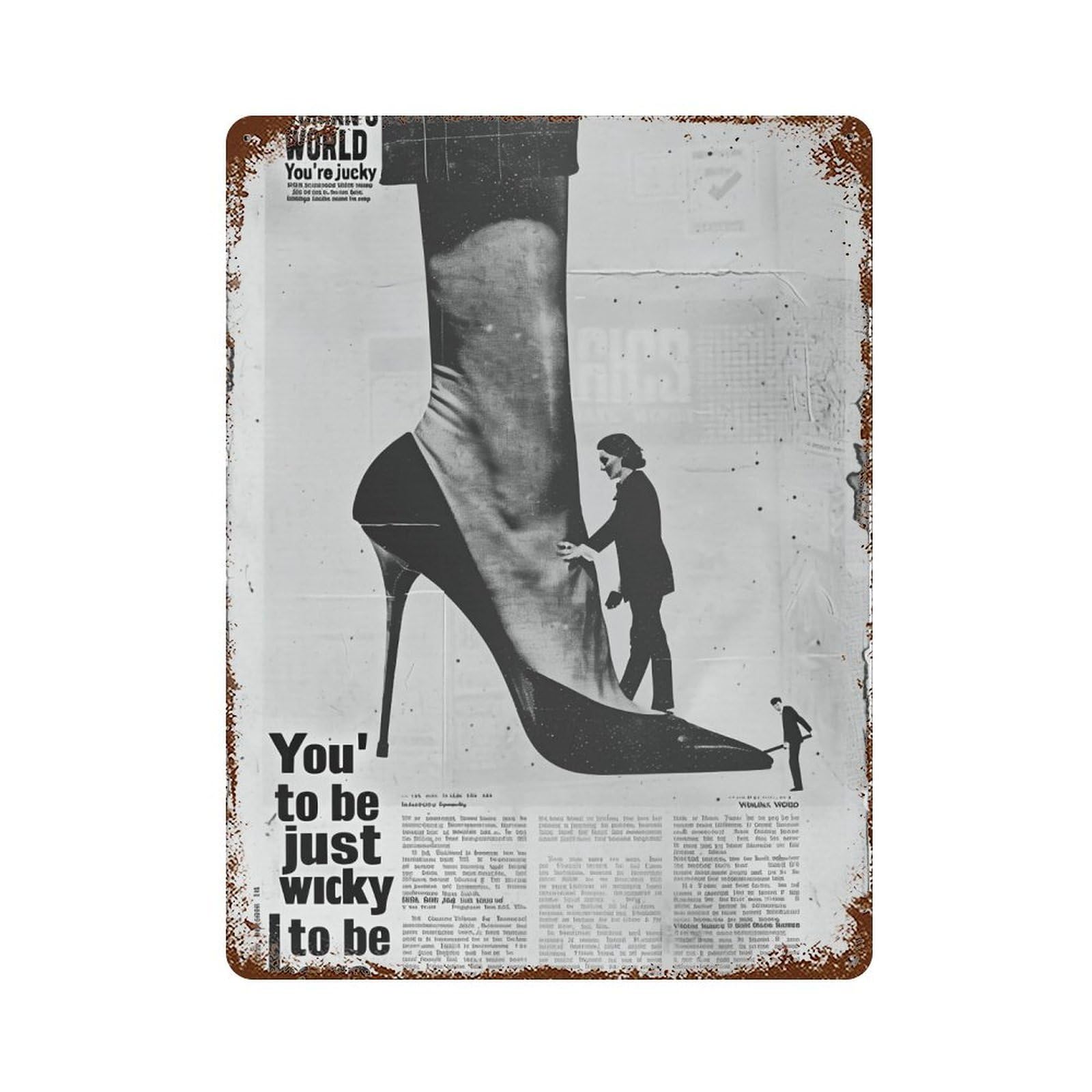 FHUYEURHRY It's A Woman's World 02 Wall Decor Retro Iron Vintage Art Metal Tin Sign Poster Modern Home Cofffee Club Art Bar Shop Decorations Style-39 40x30cm