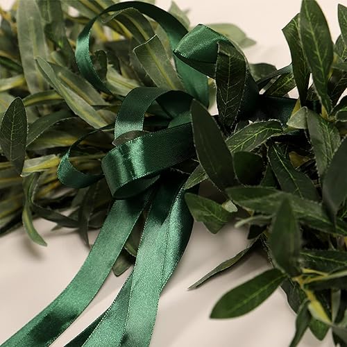 Miniatura 5 de Botín de vegetación artificial, botín decorativo con hojas de olivo y frutas de olivo artificiales, botín de primavera para decoración de pared de