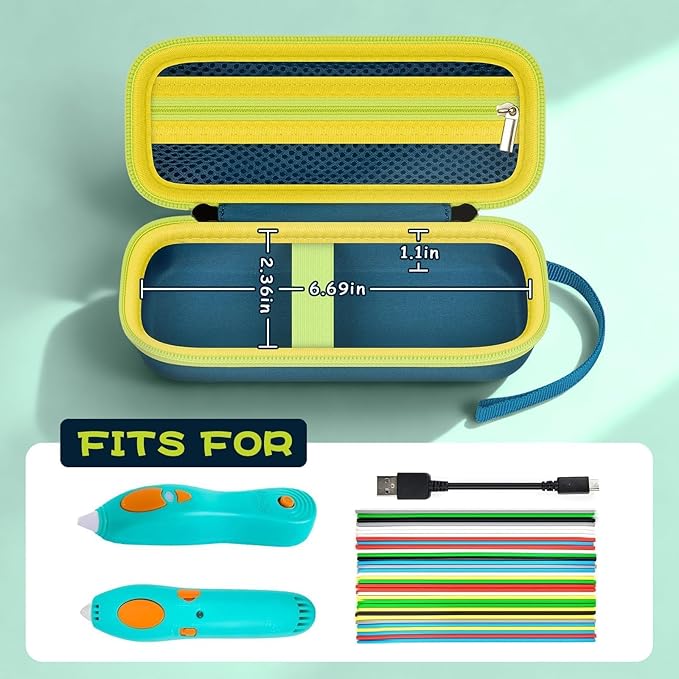 Estuche para Lápiz 3D PAIYULE, Compatible con 3Doodler Start+ Essentials, Color Verde Oscuro miniatura 3