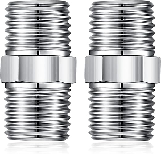 8 Stück Edelstahl Doppelnippel 1/2 Zoll IG/IG - Rohrverbinder Für Wasserleitung