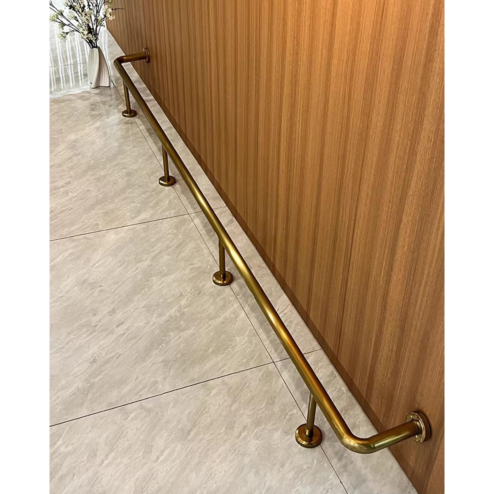 Repose-pieds comptoir accueil inox 150kg facile à installer et nettoyer