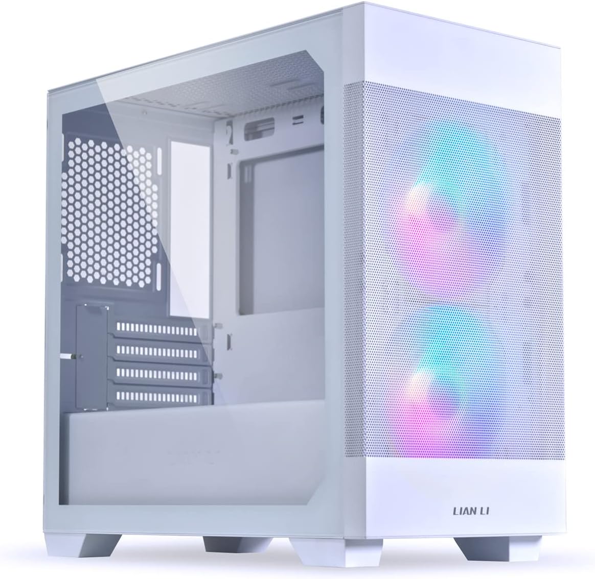 Lancool 205M Mesh Mid- Tower Computer Case/Gaming Cabinet - Snow | Support Micro ATX/Mini-Itx | Pre-Installed 2 X 140Mm Argb Pwm Front Fans - G99.Oe744Ms.in - White