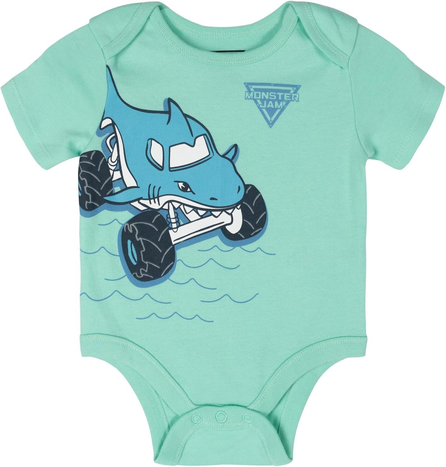 Monster Jam Baby 5 Pack Bodysuits Newborn to Infant Grave Digger El Toro Loco Megalodon
