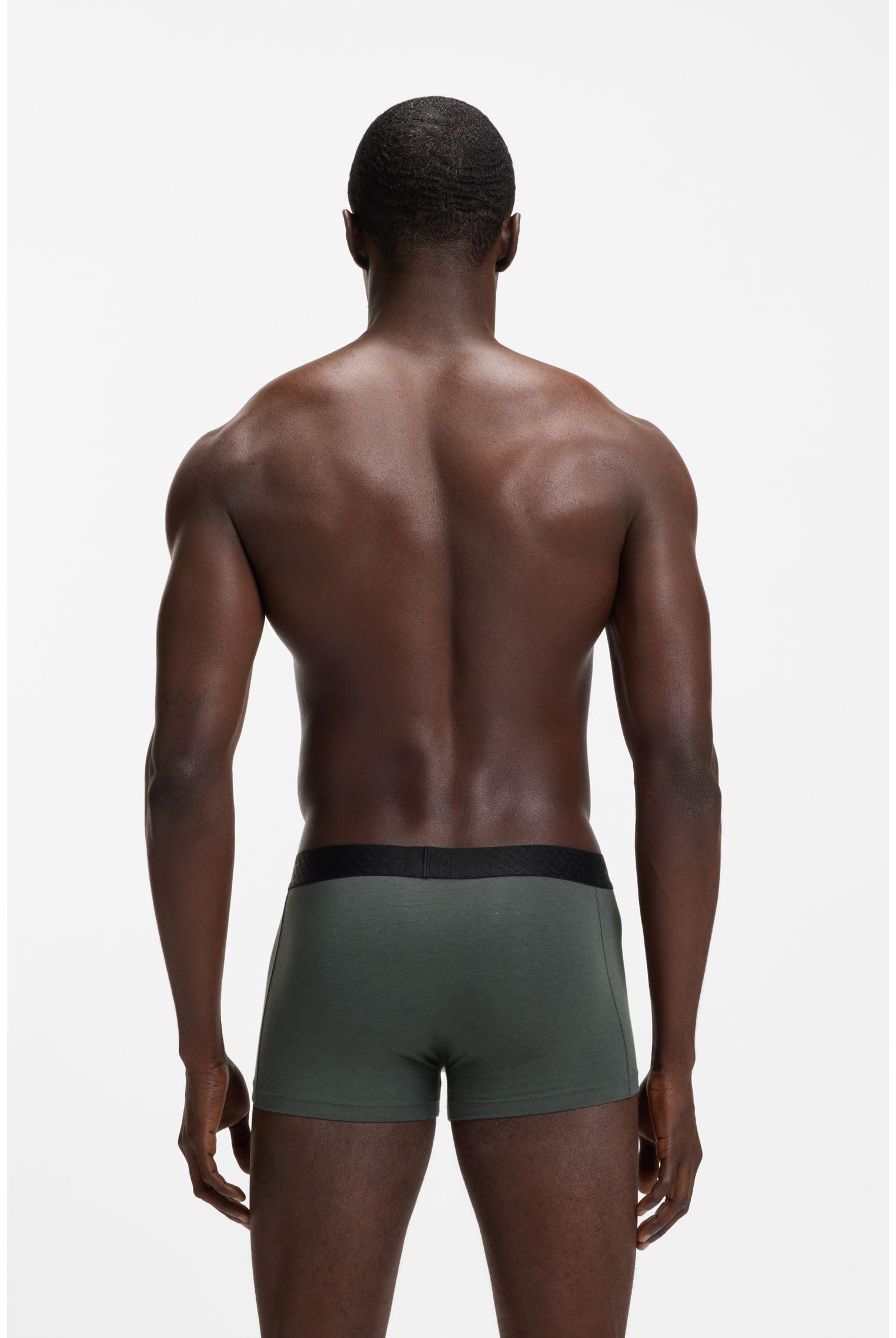 BOSS Herren Trunk 3P MetallicM G Eng anliegende Boxershorts aus Baumwoll-Mix im Dreierpack