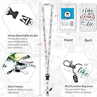 Vista 118 de Giancomics Black ID Badge Holder with Lanyard, Lanyards for ID Badges with Badge Reel Retractable Heavy Duty, Lanyard with ID Holder Keychain Clip