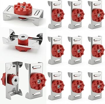 10-Pack Sound Isolation Clips for Drywall, Fits 7/8-Inch Hat Channel | Drywall soundproofing; galvanized steel/red rubber; SGS-tested at 36 lb each; up to 50 sq ft; excludes channel/fasteners