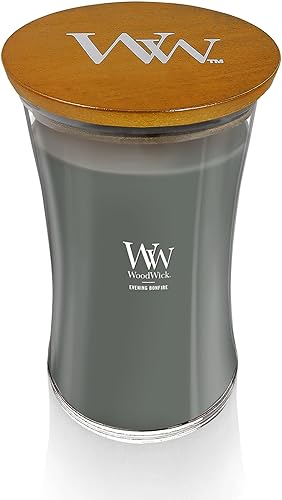 Vista 99 de WoodWick - Vela mediana de reloj de arena, aroma Fireside, cera de mezcla de soja prémium, se agrieta mientras se quema, perfecta para regalo, 9.7