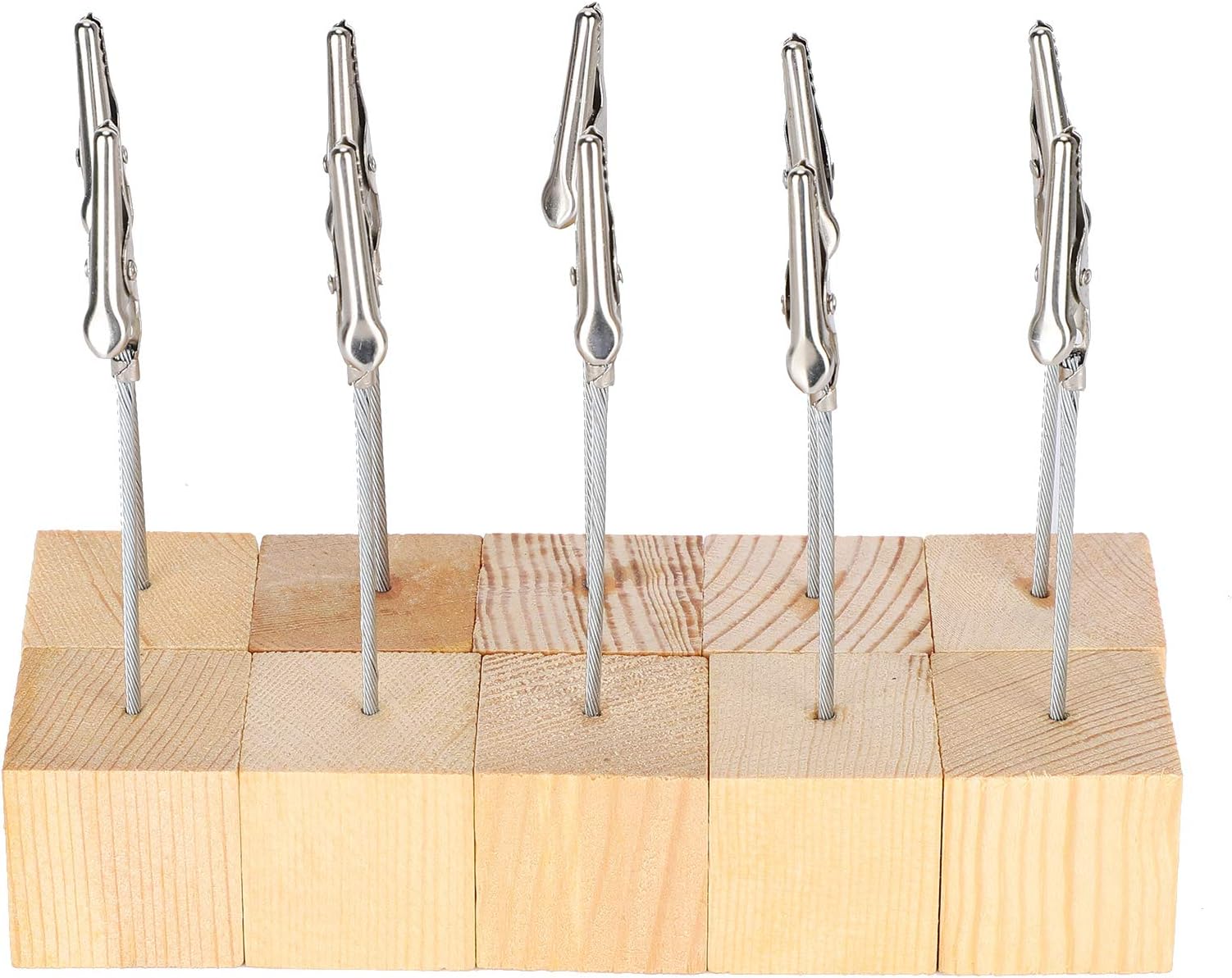 50 Stück Cliphalter Silber - Tischkartenhalter Metall Clip In Sternform