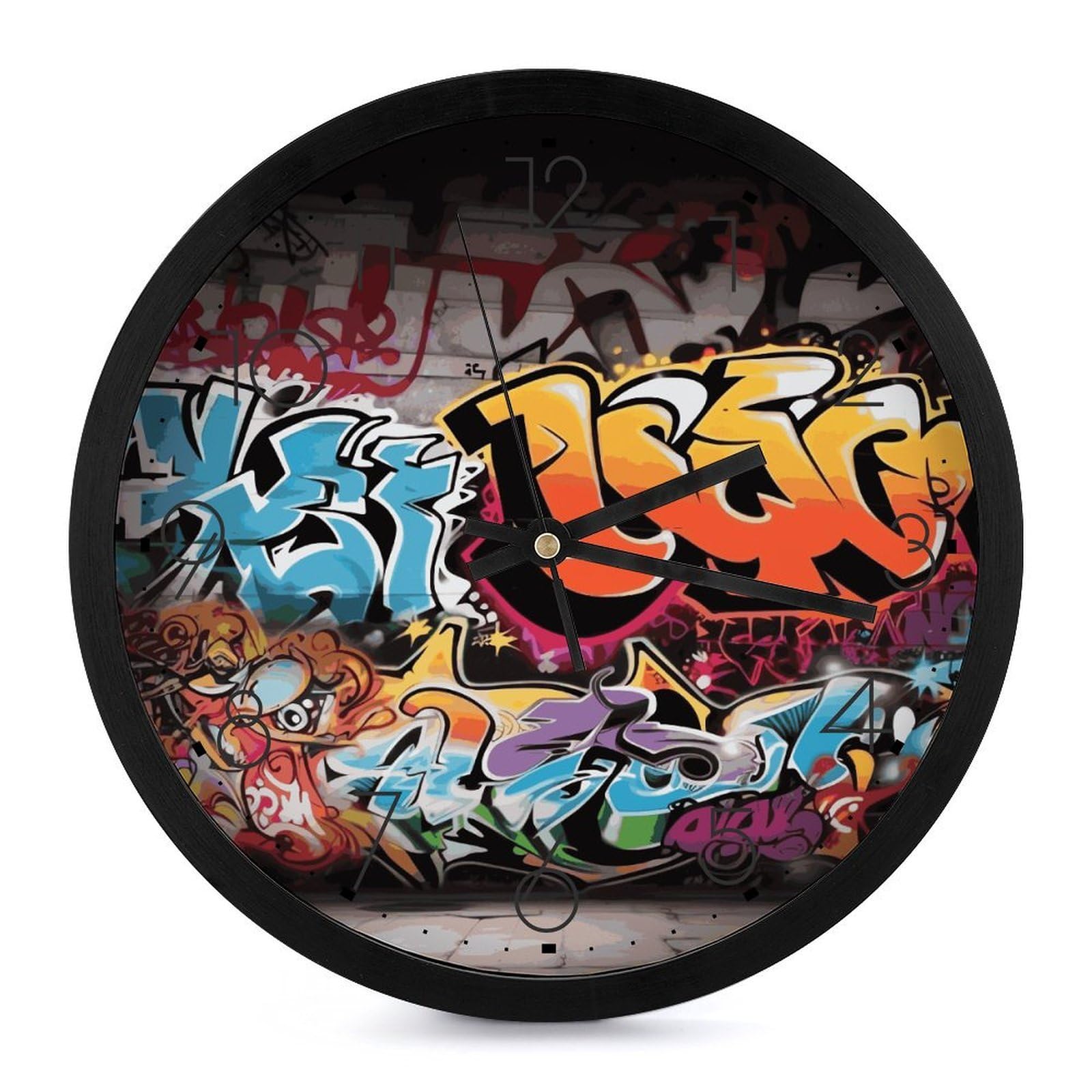 Horloge murale numérique moderne ronde 25,4 cm sans tic-tac pour classe