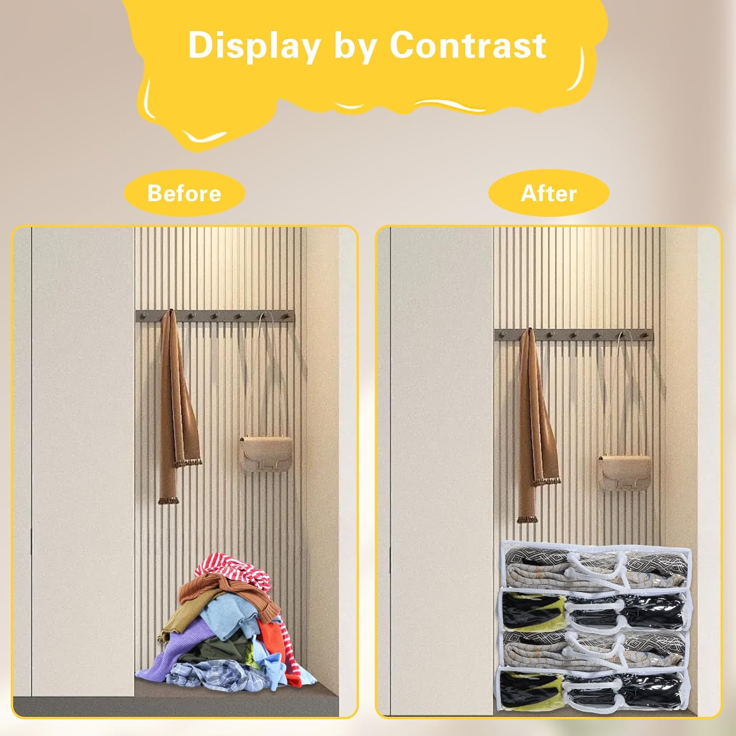 8 Pcs Zippered Storage Bags Clear Sweater Storage Bag PVC Plastic Storage Bags for Blankets Clothes Closet Quilt Pillow Bed Sheet Organizer with Zipper Cube Organizer (15 x 12 x 3.15 Inch)