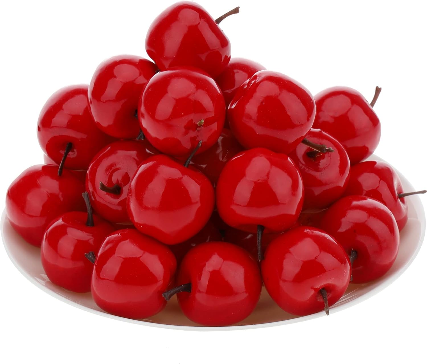 Gresorth 100pcs Artificial Green Red Apples Fake Fruit Apple Home Party Christmas Tree DIY Decoration Model