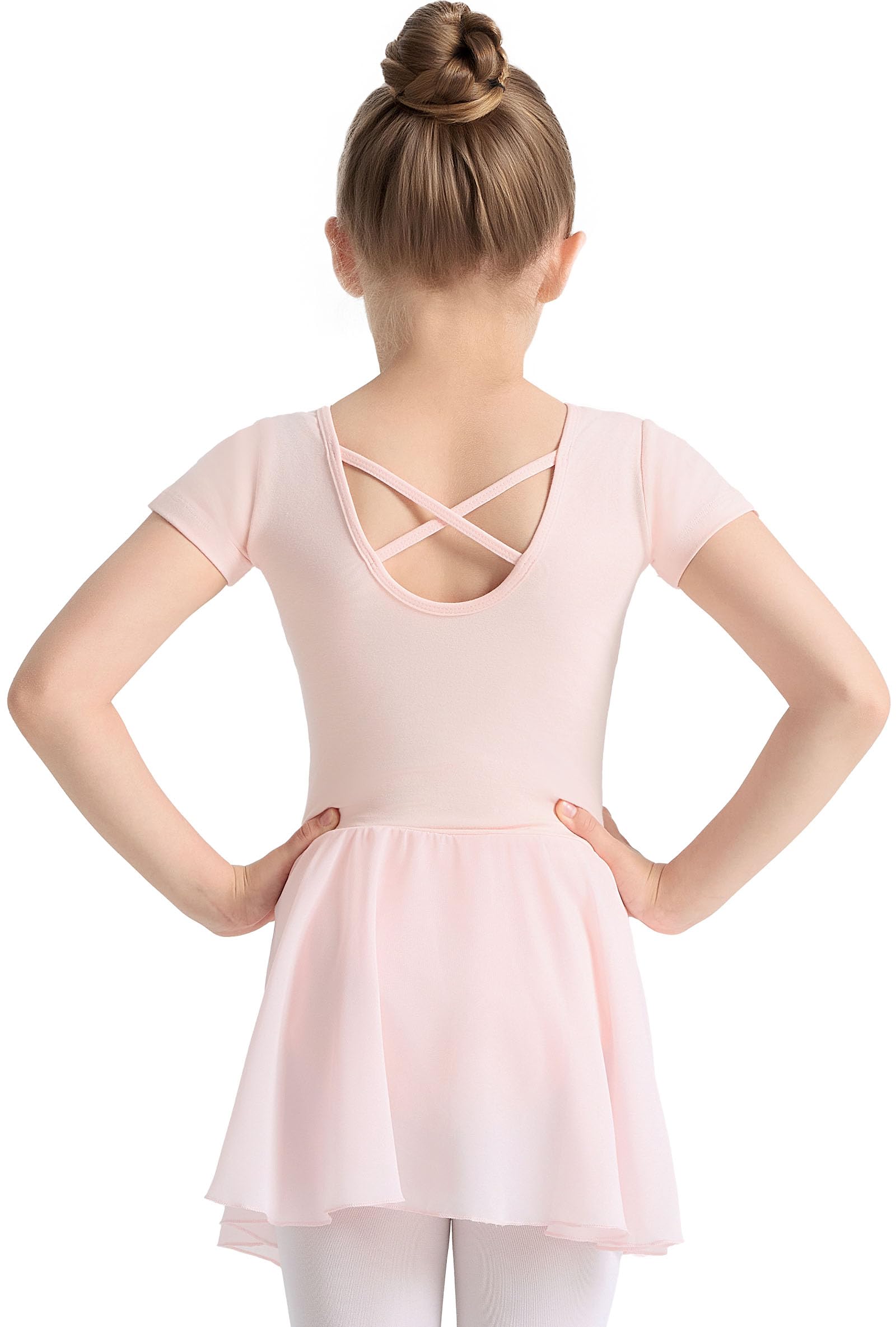 TinyChoice Ballet Leotards for Girls Ballet Dress for Toddler & Ballet Outfit with Criss-Cross Back, 2T-11Y