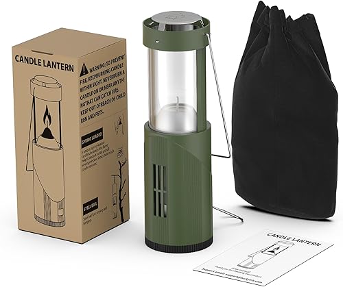 Miniatura 6 de Mini linterna de vela de larga duración de 15 horas para velas reales, iluminación de emergencia de campamento al aire libre, linterna de