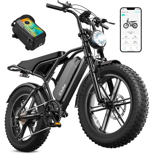 TST Electric Bike for Adults, 1500W Peak Motor 60 Miles Fat Tire Ebike with 48V 15Ah Removable Battery 20" Fat Tire Electric Bike, Dual Suspension