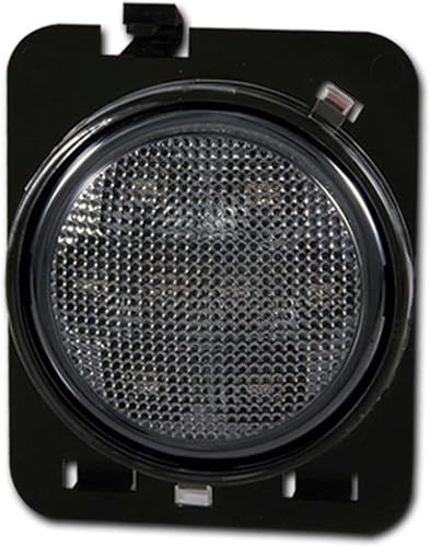 AnzoUSA 861117 - Lente de luz de guardabarros LED ahumado/ámbar para Jeep Wrangler JK - Par