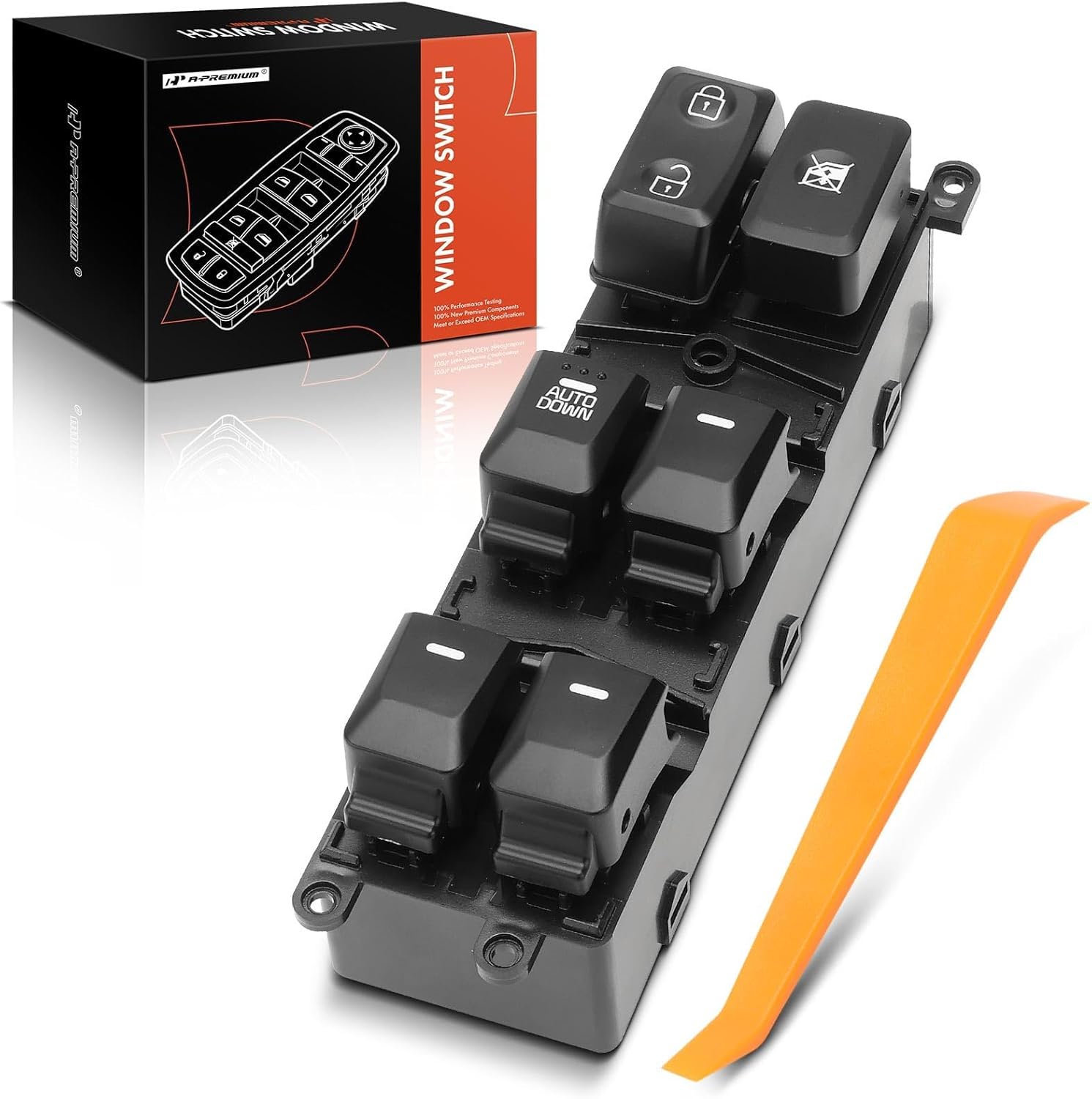 A-Premium Master Power Window Switch Compatible with Kia Forte/Forte5 2014 2015 2016 2017 2018, Front Left Driver Side