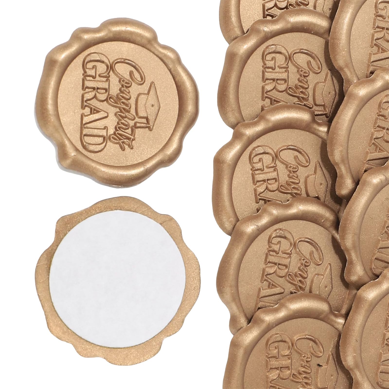 Nucelit 10 Pcs Graduation Waxed Seal Sticker Graduation Caps Envelope Seal Sticker Party Supplies for Invitations Cards Waxed