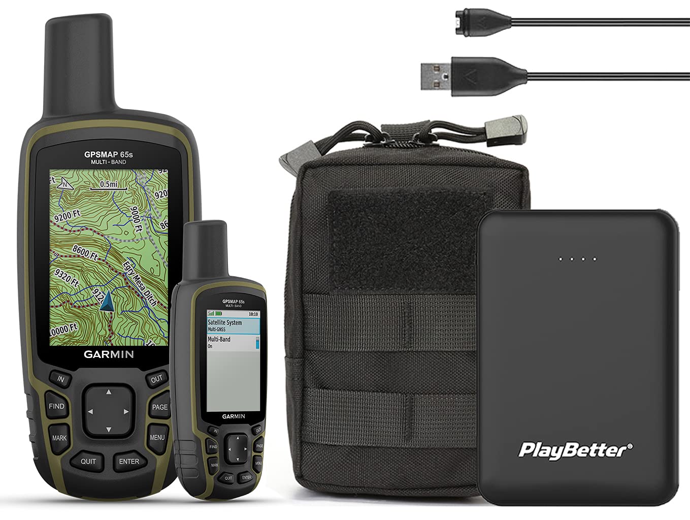 Buy Garmin GPS 65s Hiking GPS Bundle with PlayBetter Portable Charger