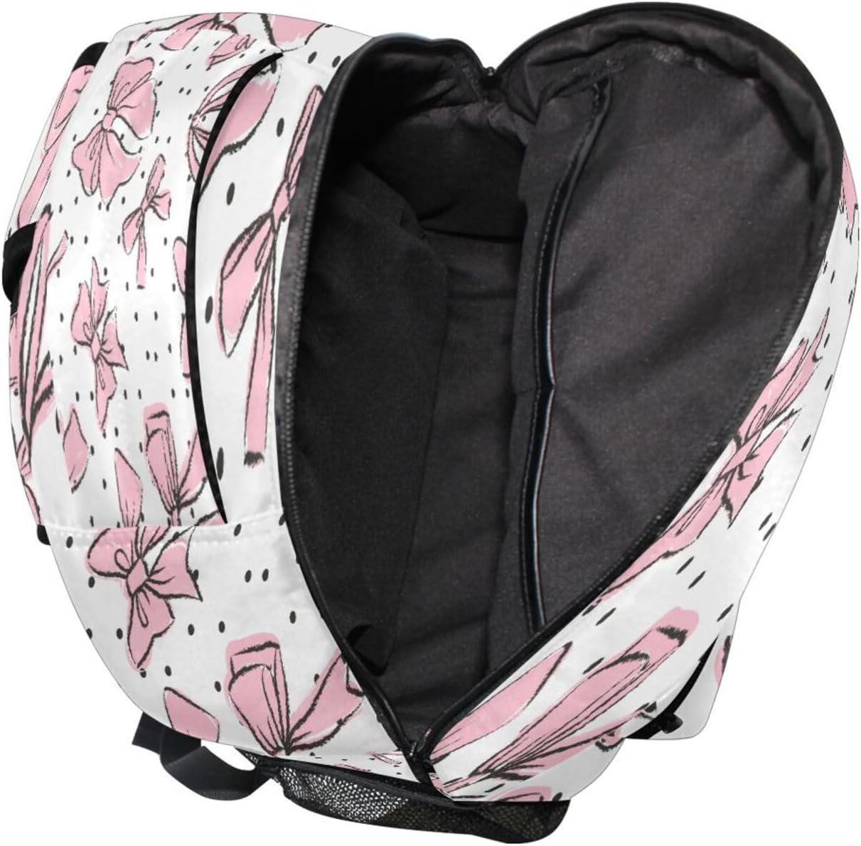 Bow Pink Backpack, Water Resistant Laptop Backpack Travel Casual Daypack