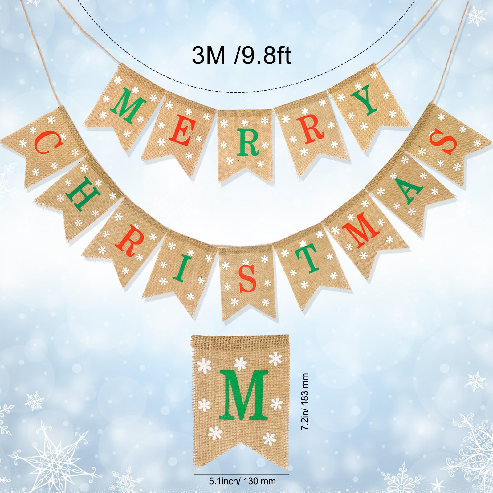 Grande Bannière Joyeux Noël 300x48 Cm – Toile De Fond Festive Rouge & Vert Pour Décoration Intérieur Extérieur, Photobooth & Table